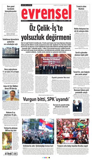 Evrensel Gazetesi 28 Ekim 2026 Manşeti