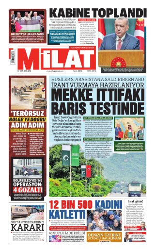Milat Gazetesi 28 Ekim 2026 Manşeti