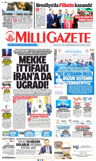 Milli Gazete Gazetesi 28 Ekim 2026 Manşeti