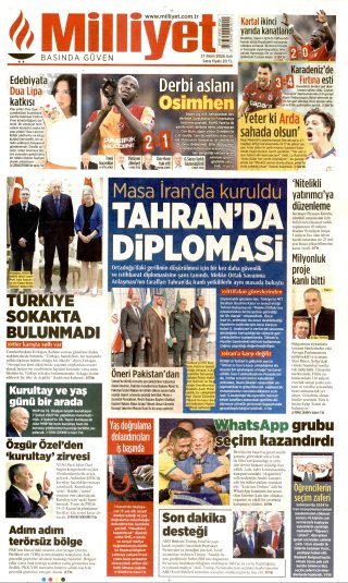 Milliyet Gazetesi 28 Ekim 2026 Manşeti