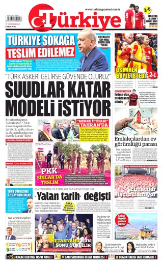 Türkiye Gazetesi 28 Ekim 2026 Manşeti