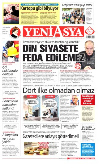 Yeni Asya Gazetesi 28 Ekim 2026 Manşeti