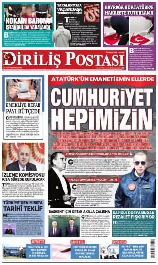 Diriliş Postası Gazetesi 29 Ekim 2026 Manşeti