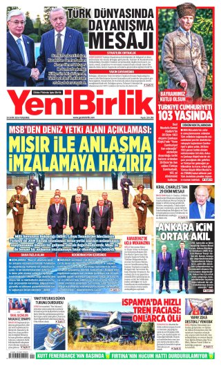 YeniBirlik Gazetesi 29 Ekim 2026 Manşeti