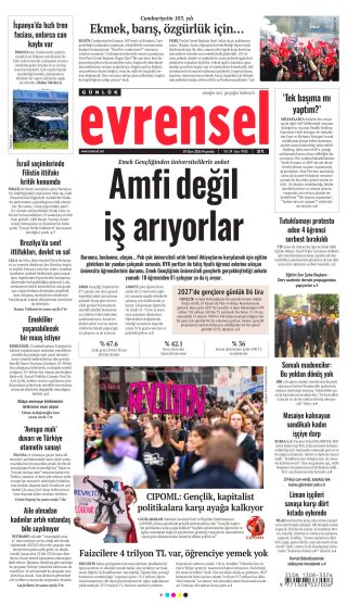 Evrensel Gazetesi 30 Ekim 2026 Manşeti