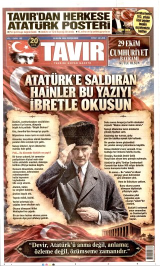 Tavır Gazetesi 30 Ekim 2026 Manşeti