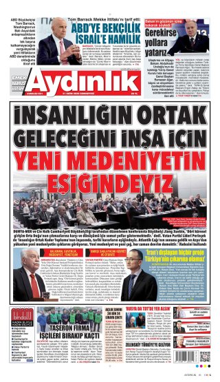 Aydınlık Gazetesi 31 Ekim 2026 Manşeti
