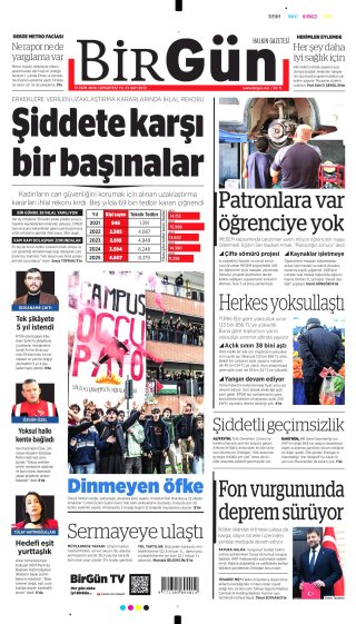 BirGün Gazetesi 31 Ekim 2026 Manşeti