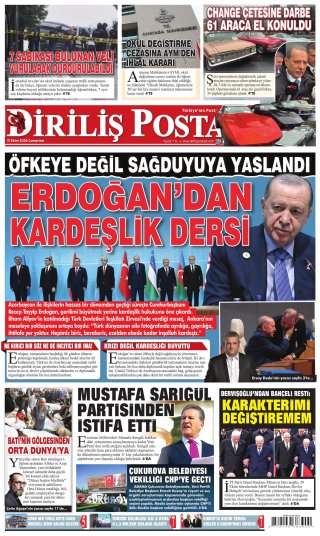Diriliş Postası Gazetesi 31 Ekim 2026 Manşeti