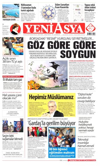 Yeni Asya Gazetesi 31 Ekim 2026 Manşeti