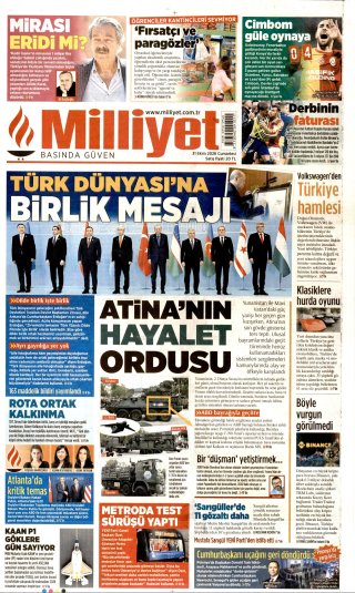 Milliyet Gazetesi 1 Kasım 2026 Manşeti